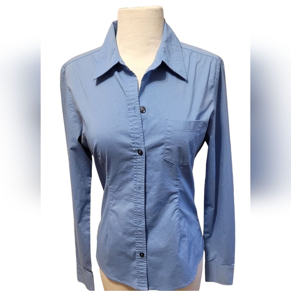 New York & Company Light Blue Button Down Shirt, small